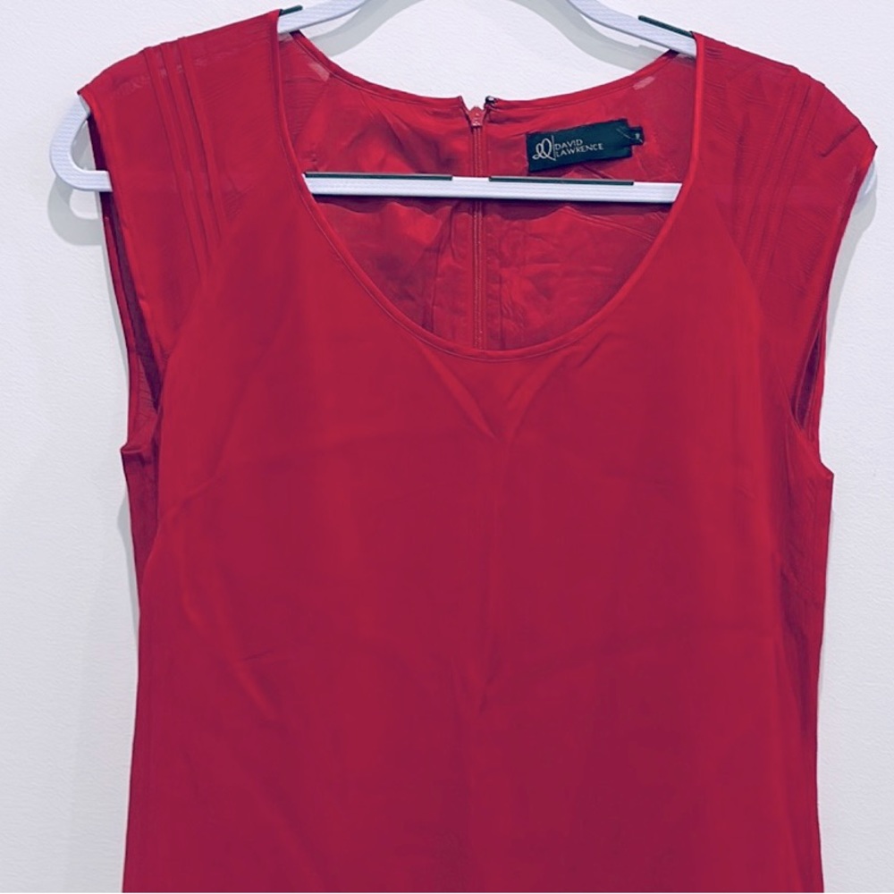 DAVID LAWRENCE Magenta Formal Midi Dress, 100% Viscose. Design, Smart Casual - Picture 5 of 8